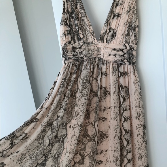 Nude Snake Skin Maxi Dress - Picture 3 of 6